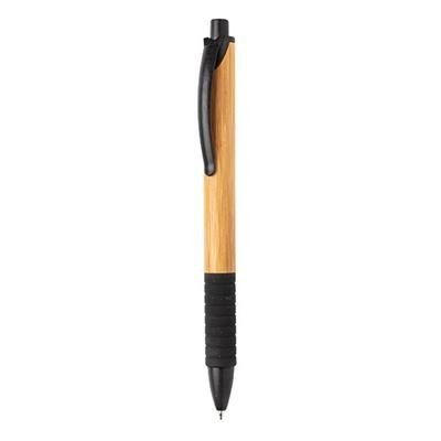 Branded Promotional BAMBOO & WHEATSTRAW PEN in Black Pen From Concept Incentives.