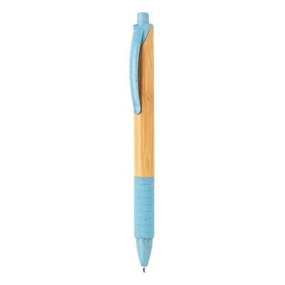 Branded Promotional BAMBOO & WHEATSTRAW PEN in Blue Pen From Concept Incentives.