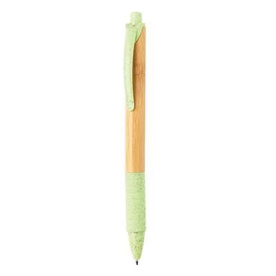 Branded Promotional BAMBOO & WHEATSTRAW PEN in Green Pen From Concept Incentives.