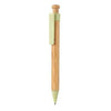 Branded Promotional BAMBOO PEN with Wheatstraw Clip in Green Pen From Concept Incentives.