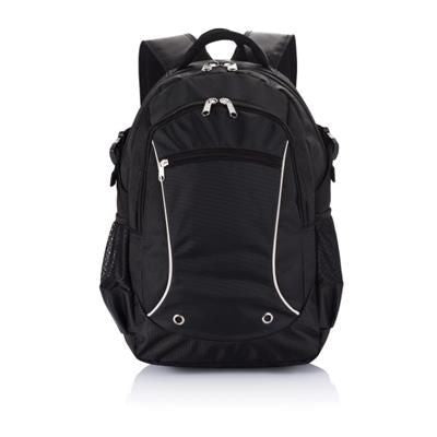Branded Promotional DENVER LAPTOP BACKPACK RUCKSACK PVC FREE in Black Bag From Concept Incentives.