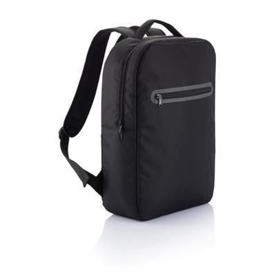 Branded Promotional LONDON LAPTOP BACKPACK RUCKSACK PVC FREE in Black Bag From Concept Incentives.