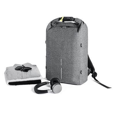 Branded Promotional URBAN ANTI-THEFT CUT-PROOF BACKPACK RUCKSACK in Grey Bag From Concept Incentives.