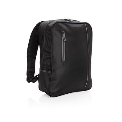 Branded Promotional THE CITY BACKPACK RUCKSACK in Black Bag From Concept Incentives.