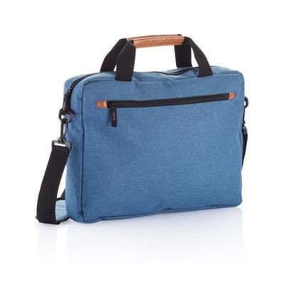 Branded Promotional FASHION DUO TONE LAPTOP BAG in Blue Bag From Concept Incentives.