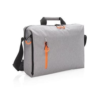 Branded Promotional LIMA RFID 15,6 INCH LAPTOP BAG PVC FREE in Grey Bag From Concept Incentives.