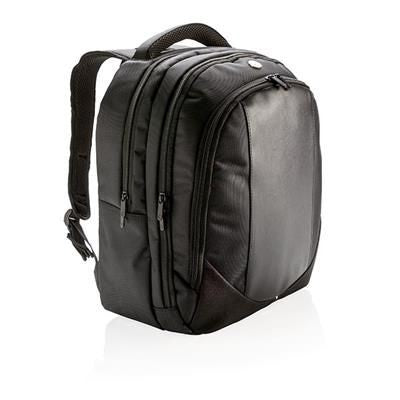 Branded Promotional SWISS PEAK LAPTOP BACKPACK RUCKSACK in Black Bag From Concept Incentives.