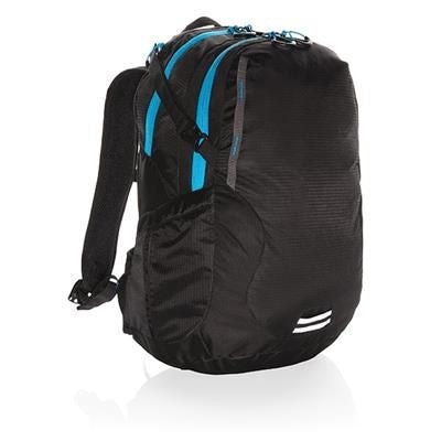 Branded Promotional EXPLORER RIBSTOP MEDIUM HIKING BACKPACK RUCKSACK 26L PVC FREE in Black Bag From Concept Incentives.