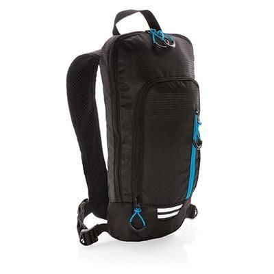 Branded Promotional EXPLORER RIBSTOP SMALL HIKING BACKPACK RUCKSACK 7L PVC FREE in Black Bag From Concept Incentives.