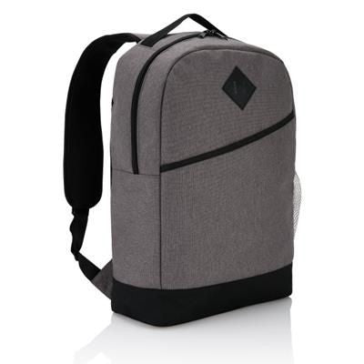 Branded Promotional MODERN STYLE BACKPACK RUCKSACK PVC FREE in Grey Bag From Concept Incentives.