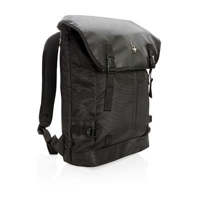Branded Promotional SWISS PEAK 17 INCH OUTDOOR LAPTOP BACKPACK RUCKSACK in Black Bag From Concept Incentives.