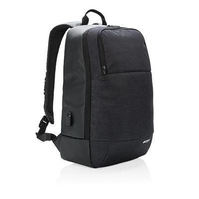 SWISS PEAK MODERN 15 INCH LAPTOP BACKPACK RUCKSACK in Black