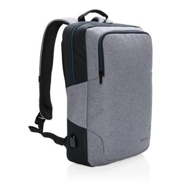 Branded Promotional ARATA 15 INCH LAPTOP BACKPACK RUCKSACK in Grey Bag From Concept Incentives.
