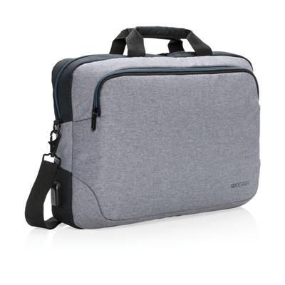 Branded Promotional ARATA 15 INCH LAPTOP BAG in Grey Bag From Concept Incentives.