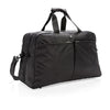 Branded Promotional SWISS PEAK RFID DUFFLE with Suitcase Opening in Black Bag From Concept Incentives.