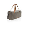 Branded Promotional CANVAS TRAVEL & WEEKEND BAG PVC FREE in  Grey Bag From Concept Incentives.