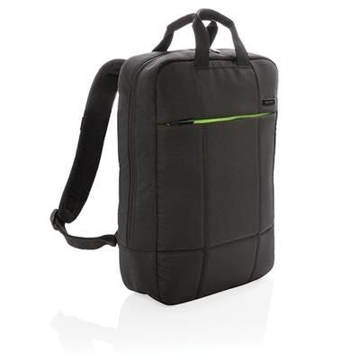 Branded Promotional SOHO BUSINESS RPET 15,6 INCH LAPTOP BACKPACK RUCKSACK PVC FREE in Black Bag From Concept Incentives.