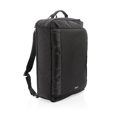 Branded Promotional SWISS PEAK CONVERTIBLE TRAVEL BACKPACK RUCKSACK PVC FREE in Black Bag From Concept Incentives.