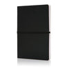 Branded Promotional DELUXE SOFTCOVER A5 NOTE BOOK in Black Notebook from Concept Incentives.