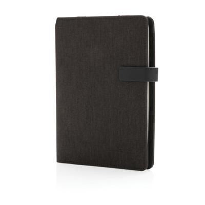 Branded Promotional KYOTO A5 NOTE BOOK COVER with Organizer in Black Jotter From Concept Incentives.