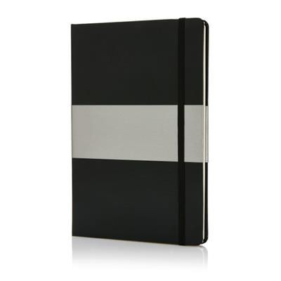 Branded Promotional A5 HARDCOVER NOTE BOOK in Black Jotter From Concept Incentives.