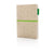 Branded Promotional A5 ECO JUTE COTTON NOTE BOOK in Green Jotter From Concept Incentives.