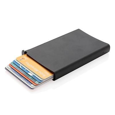 Branded Promotional STANDARD ALUMINIUM METAL RFID CARDHOLDER in Black Credit Card Holder From Concept Incentives.