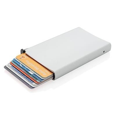 Branded Promotional STANDARD ALUMINIUM METAL RFID CARDHOLDER in Silver Credit Card Holder From Concept Incentives.