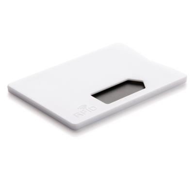 Branded Promotional RFID ANTI-SKIMMING CARDHOLDER in White Credit Card Holder From Concept Incentives.