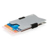 Branded Promotional ALUMINIUM METAL RFID ANTI-SKIMMING MINIMALIST WALLET in Silver Credit Card Holder From Concept Incentives.