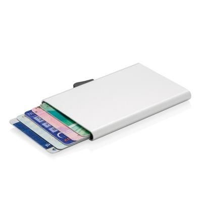 Branded Promotional C-SECURE ALUMINIUM METAL RFID CARD HOLDER in Silver Credit Card Holder From Concept Incentives.