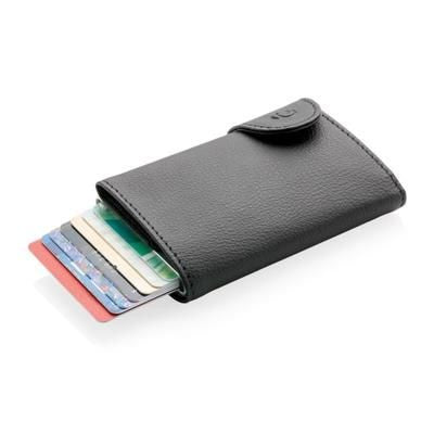 Branded Promotional C-SECURE RFID CARD HOLDER & WALLET in Black Credit Card Holder From Concept Incentives.