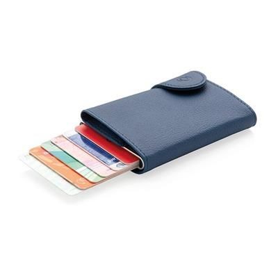 Branded Promotional C-SECURE RFID CARD HOLDER & WALLET in Blue Credit Card Holder From Concept Incentives.