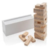 Branded Promotional DELUXE TUMBLING TOWER WOOD CUBE BLOCK STACKING GAME in White Games Compendium From Concept Incentives.