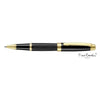 Branded Promotional PIERRE CARDIN ACADEMIE ROLLERBALL PEN in Black - Gold Pen From Concept Incentives.