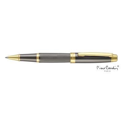 Branded Promotional PIERRE CARDIN ACADEMIE ROLLERBALL PEN in Gunmetal - Gold Pen From Concept Incentives.