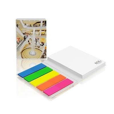 Branded Promotional STICKY NOTES SET in Softcover Note Pad From Concept Incentives.