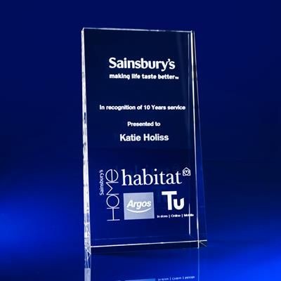 Branded Promotional PREMIER TAPERED PORTRAIT AWARD CRYSTAL Award From Concept Incentives.