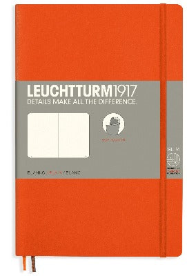 Branded Promotional LEUCHTTURM1917 SOFTCOVER PAPERBACK B6+ NOTE BOOK in Orange Jotter From Concept Incentives.