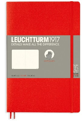 Branded Promotional LEUCHTTURM1917 SOFTCOVER PAPERBACK B6+ NOTE BOOK in Red Jotter From Concept Incentives.