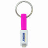Branded Promotional 2-IN-1 KEYRING CHARGER CABLE in Pink Cable From Concept Incentives.