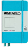 Branded Promotional LEUCHTTURM 1917 SOFTCOVER POCKET A6 NOTE BOOK in Azure Blue Notebook from Concept Incentives