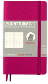 Branded Promotional LEUCHTTURM 1917 SOFTCOVER POCKET A6 NOTE BOOK in Magenta Notebook from Concept Incentives