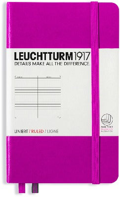 Branded Promotional LEUCHTTURM 1917 HARDCOVER POCKET A6 NOTE BOOK in Pink Jotter From Concept Incentives.