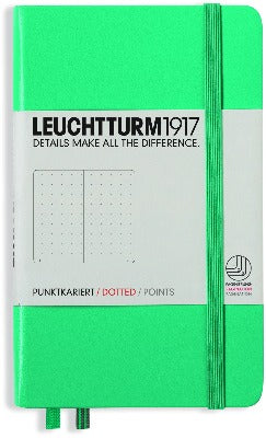 Branded Promotional LEUCHTTURM 1917 SOFTCOVER POCKET A6 NOTE BOOK in Emerald Green Notebook from Concept Incentives
