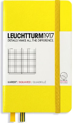 Branded Promotional LEUCHTTURM 1917 HARDCOVER POCKET A6 NOTE BOOK in Yellow Jotter From Concept Incentives.