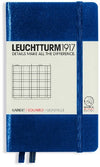 Branded Promotional LEUCHTTURM 1917 HARDCOVER POCKET A6 NOTE BOOK in Navy Blue Jotter From Concept Incentives.