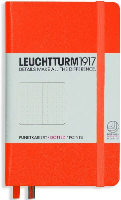 Branded Promotional LEUCHTTURM 1917 SOFTCOVER POCKET A6 NOTE BOOK in Orange Notebook from Concept Incentives