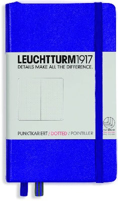 Branded Promotional LEUCHTTURM 1917 HARDCOVER POCKET A6 NOTE BOOK in Blue Jotter From Concept Incentives.