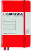 Branded Promotional LEUCHTTURM 1917 HARDCOVER POCKET A6 NOTE BOOK in Red Jotter From Concept Incentives.